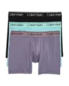 Calvin Klein Microfiber Stretch Wicking Boxer Briefs, Pack Of 3 In Multi
