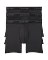 Calvin Klein 3-pack Low Rise Microfiber Stretch Boxer Briefs In Black