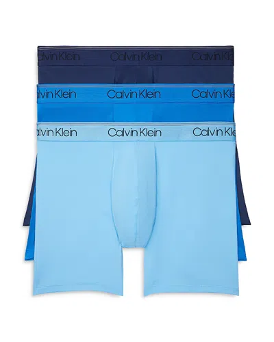 CALVIN KLEIN MICROFIBER STRETCH WICKING BOXER BRIEFS, PACK OF 3,NB2570