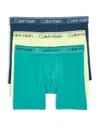 Calvin Klein 3-pack Low Rise Microfiber Stretch Boxer Briefs In Multi