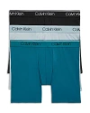 Calvin Klein 3-pack Low Rise Microfiber Stretch Boxer Briefs In N2k Arona/