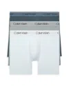 Calvin Klein Microfiber Stretch Wicking Boxer Briefs, Pack Of 3 In Multi