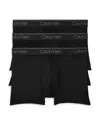 Calvin Klein 3-pack Low Rise Microfiber Stretch Boxer Briefs In Black