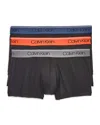 Calvin Klein 3-pack Low Rise Microfiber Stretch Trunks In N Black