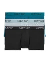 Calvin Klein 3-pack Low Rise Microfiber Stretch Trunks In N2k Arona/
