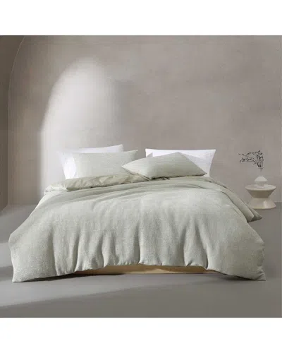 CALVIN KLEIN CALVIN KLEIN MICROWAFFLE COTTON BLEND MELANGE DUVET COVER SET