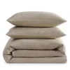 Calvin Klein Microwaffle Melange 3 Piece Comforter Set, King In Flax Beige