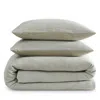 Calvin Klein Microwaffle Melange 3 Piece Duvet Cover Set, Queen In Pale Green