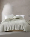 Calvin Klein Microwaffle Melange Duvet Cover Sets In Flax Beige