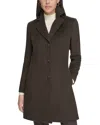 Calvin Klein Mid-length Coat In Chocolate