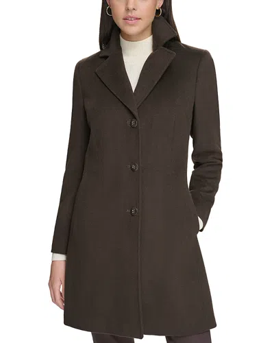 Calvin Klein Mid-length Coat In Chocolate