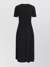 Calvin Klein Midi Dress Short Sleeves Length In Black