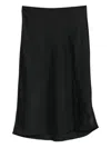 Calvin Klein Lace-insert Slip Skirt In Black