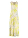 Calvin Klein Robe Longue À Imprimé In Multi