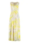 Calvin Klein Robe Longue À Imprimé In Multi