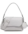 Calvin Klein Millie Small Convertible Shoulder Bag In Dove Grey