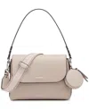 Calvin Klein Nyra Jacquard Satchel Bag In Mushroom