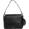Calvin Klein Millie Flap Shoulder Bag In Black