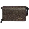Calvin Klein Millie Double Zip Crossbody Bag In Brown Khk/bk