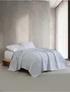 Calvin Klein Mini Channel Stitch Quilt Set In Blue