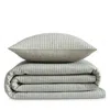 Calvin Klein Mini Channel Stitch Solid 3 Piece Quilt Set, Queen In Dark Green