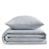 Calvin Klein Mini Channel Stitch Solid 3 Piece Quilt Set, Queen In Pastel Blue