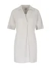 Calvin Klein Mini Chemisier Dress In Gray
