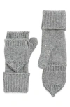 Calvin Klein Mini Sequin Flip Top Gloves In Gray
