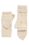 Calvin Klein Mini Sequin Flip Top Gloves In White