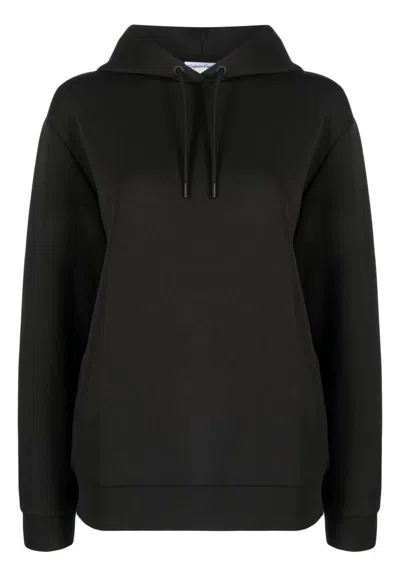 Calvin Klein Minimal Logo Sweatshirt Scuba Hoodie In Nero