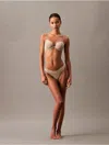 Calvin Klein Minimalist Micro Lightly Lined Demi Bra In Vintage Khaki