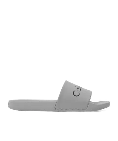 Calvin Klein Minimalist Slippers In Gray