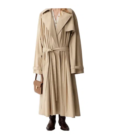 Calvin Klein Mireille Belted Trench Coat In Neutral