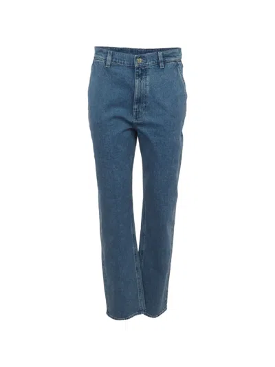 Pre-owned Calvin Klein Misha High-rise Jeans In Blue