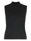 Calvin Klein Tank Top In A Viscose Blend In Black