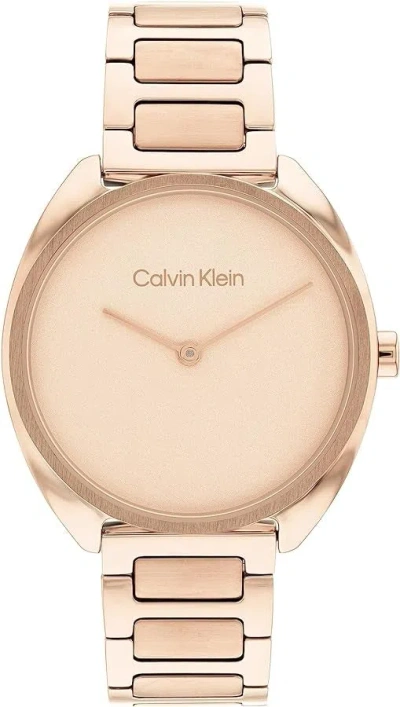 Calvin Klein Women's Carnation Gold-tone Stainless Steel Bracelet Watch 34mm