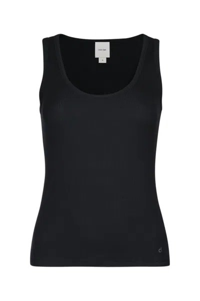 Calvin Klein Modal Rib Tank Top In Black