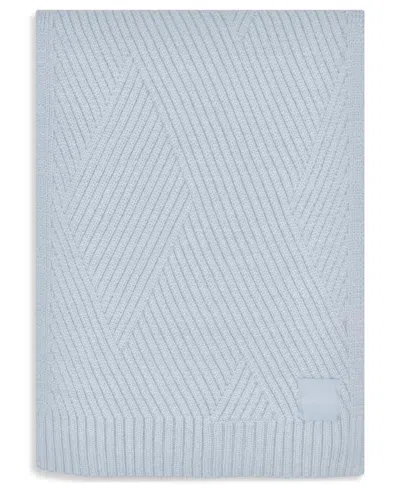 Calvin Klein Modern Bias Rib Scarf In Purple