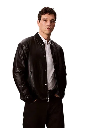 Calvin Klein Modern Bomber Windbreaker With Padded Quilted Lining In Brown