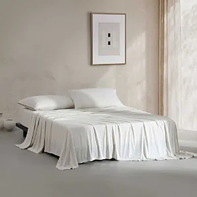 Calvin Klein Modern Collection Jersey 4 Piece Sheet Set, King In Ivory/grey