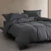 Calvin Klein Modern Collection Melange Jersey 3 Piece Comforter Set, King In Dark Grey