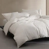 Calvin Klein Modern Collection Melange Jersey 3 Piece Comforter Set, King In Ivory/grey