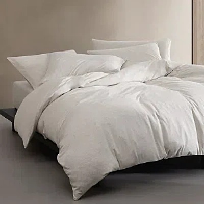 Calvin Klein Modern Collection Melange Jersey 3 Piece Comforter Set, King In Ivory/grey