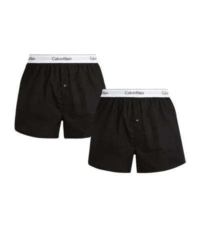 Calvin Klein Modern Cotton Boxer Shorts In Black
