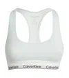 Calvin Klein Icon Cotton Modal Lightly Lined Triangle Bralette In Blue