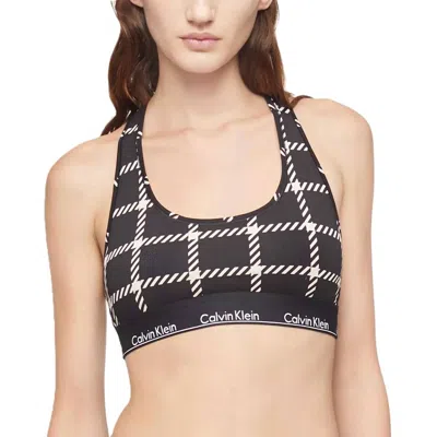 Calvin Klein Modern Cotton Graphic Bralette In Black