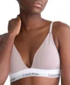 Calvin Klein Modern Cotton Lightly Lined Triangle Bralette Qf5650 In Subdued