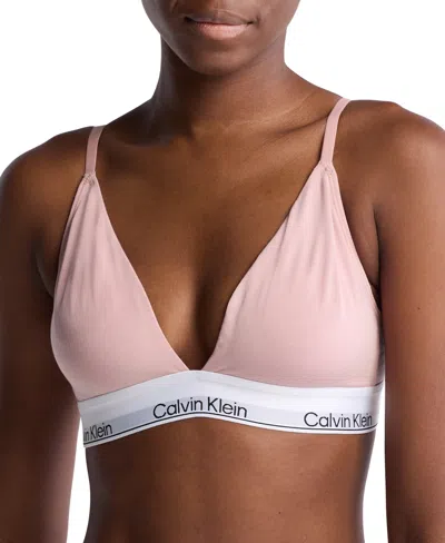 CALVIN KLEIN WOMEN'S MODERN COTTON LIGHTLY LINED TRIANGLE BRALETTE QF5650