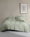 Calvin Klein Modern Cotton Melange 3-pc. Duvet Cover Set, Twin In Green