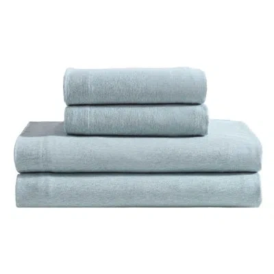 Calvin Klein Modern Cotton Melange 4 Piece Sheet Set In Aqua Blue